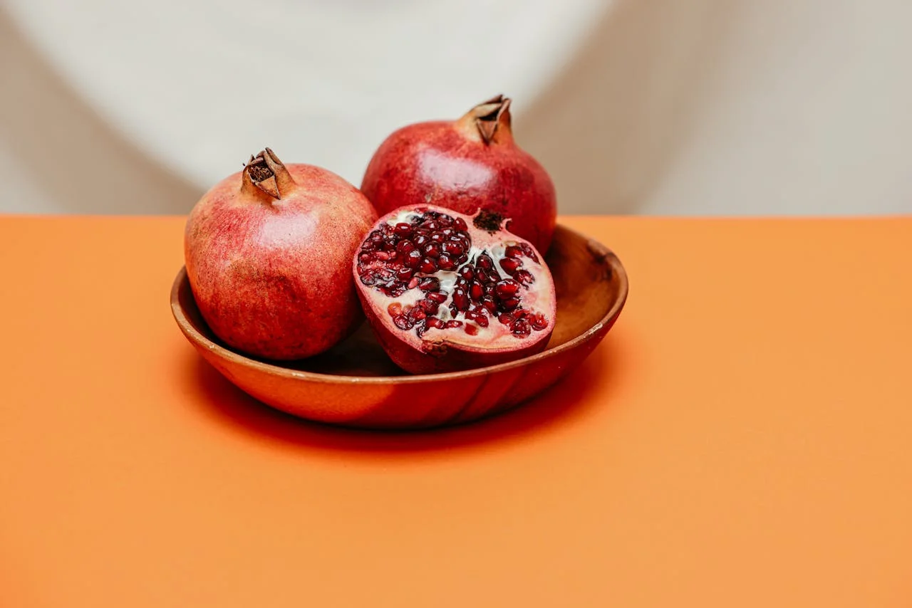 pomegranate in bowl