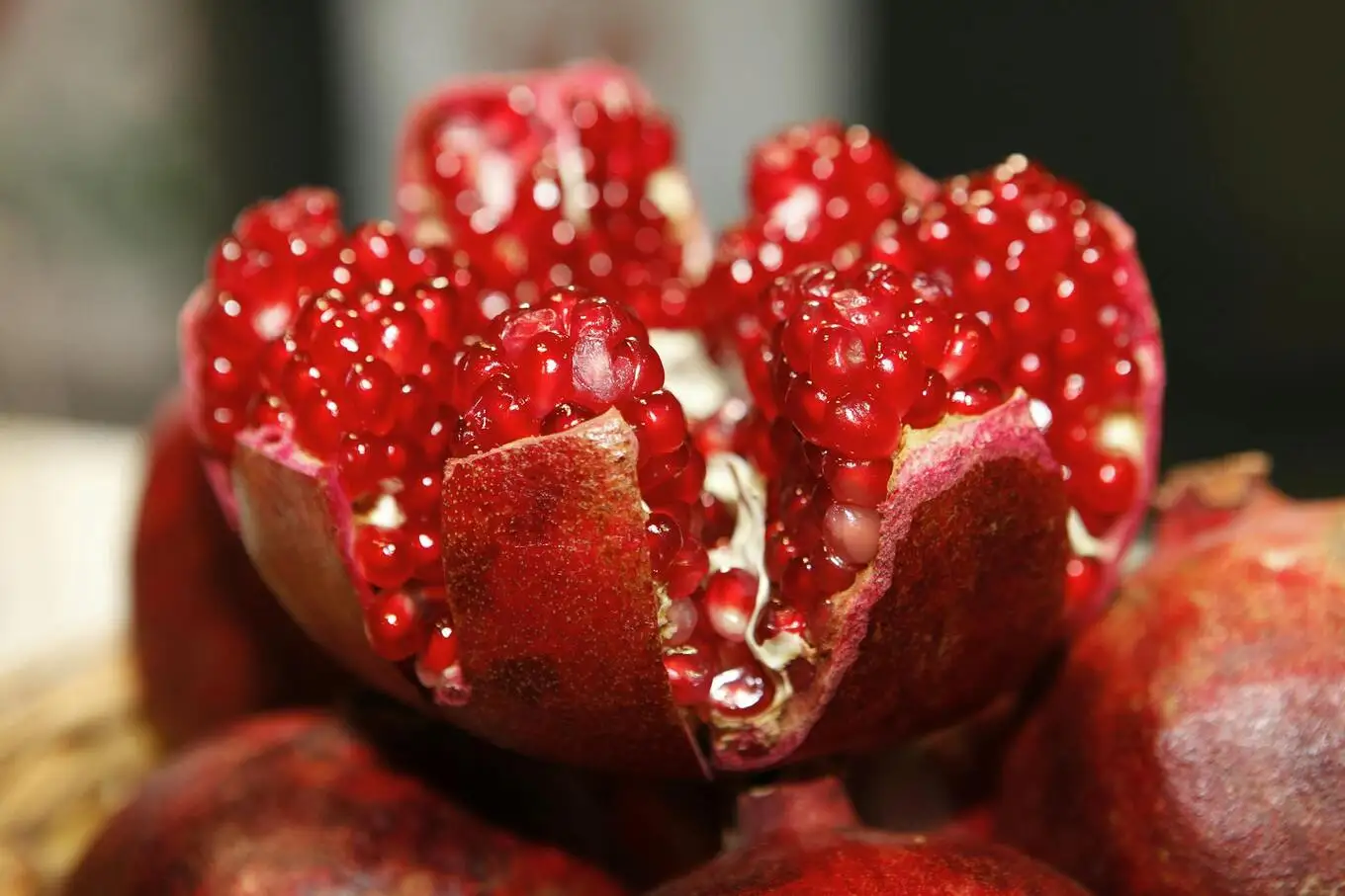 pomegranate cut open