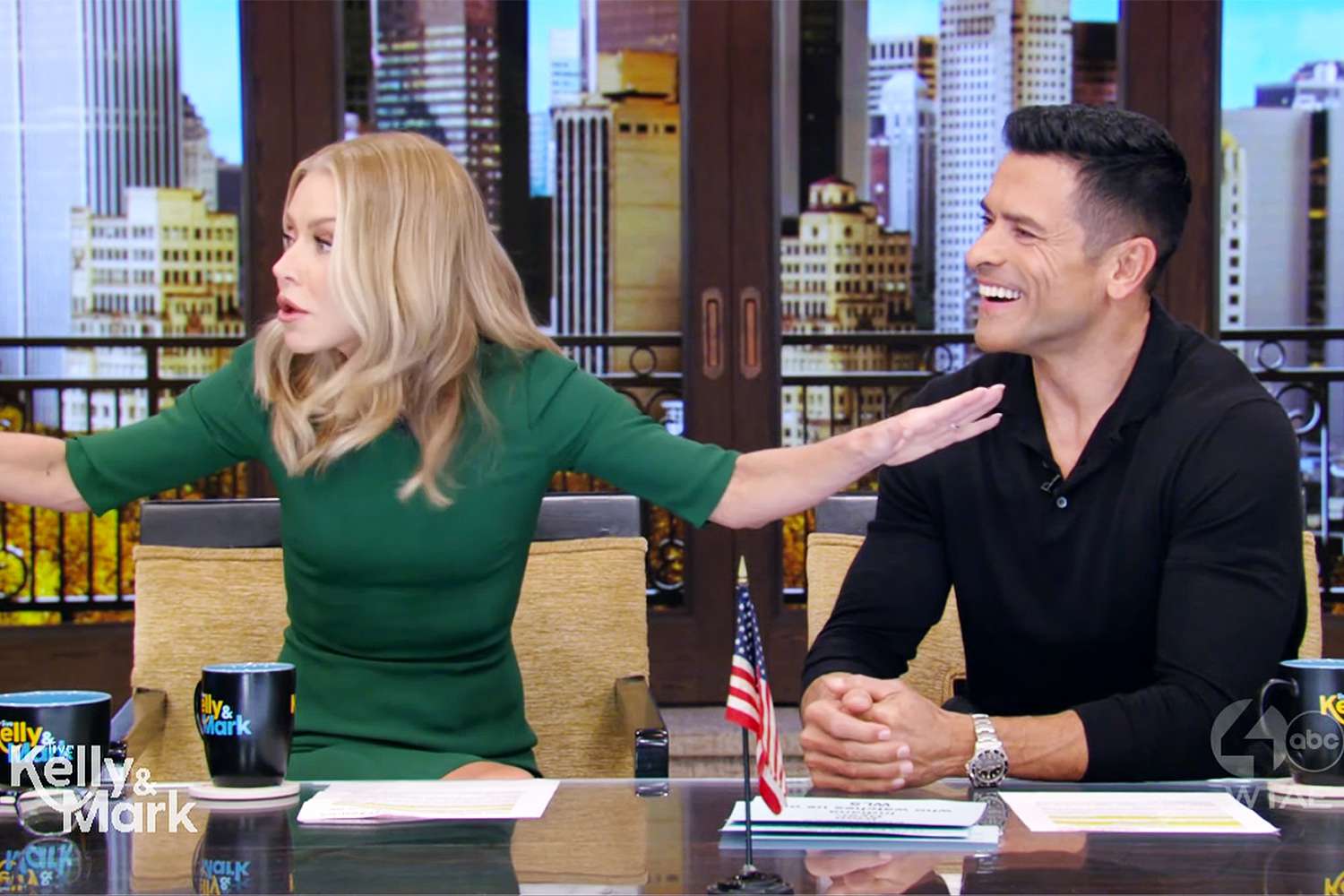 Kelly Ripa pauses live show, calls out staff for arguing during broadcast: ‘Neither one of you are invisible’