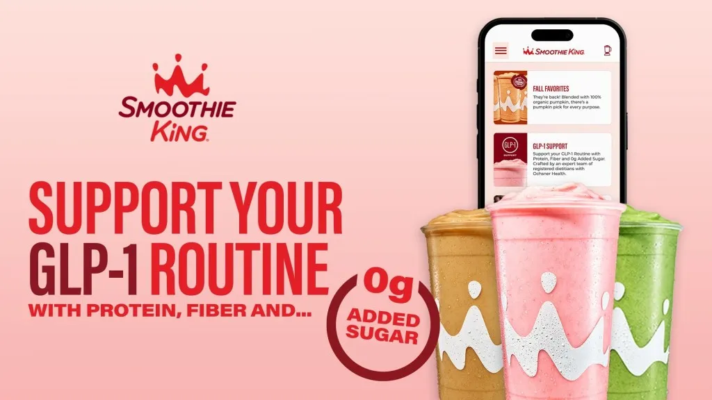 Smoothie King this week became the first quick-service chain to introduce a special menu for people who use GLP-1 drugs like Ozempic. The five new smoothies contain 20 grams of protein or more.