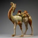 Ceramic figure of a camel.