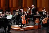 Cellist Allan Steele performed with music director Robert Spano and the Fort Worth Symphony...