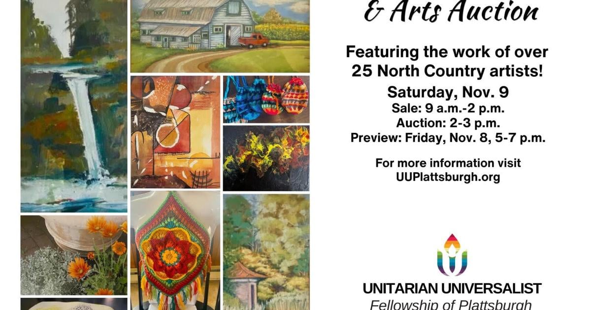 Fine Arts and Artisan Crafts Sale returns to UU Fellowship Plattsburgh