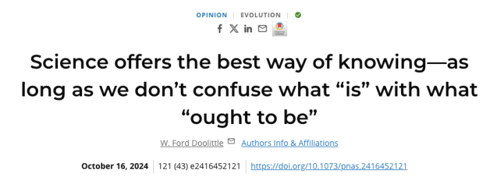 PNAS publishes an opinion piece arguing that the politicization of science is bad (contradicting the NAS President’s views)