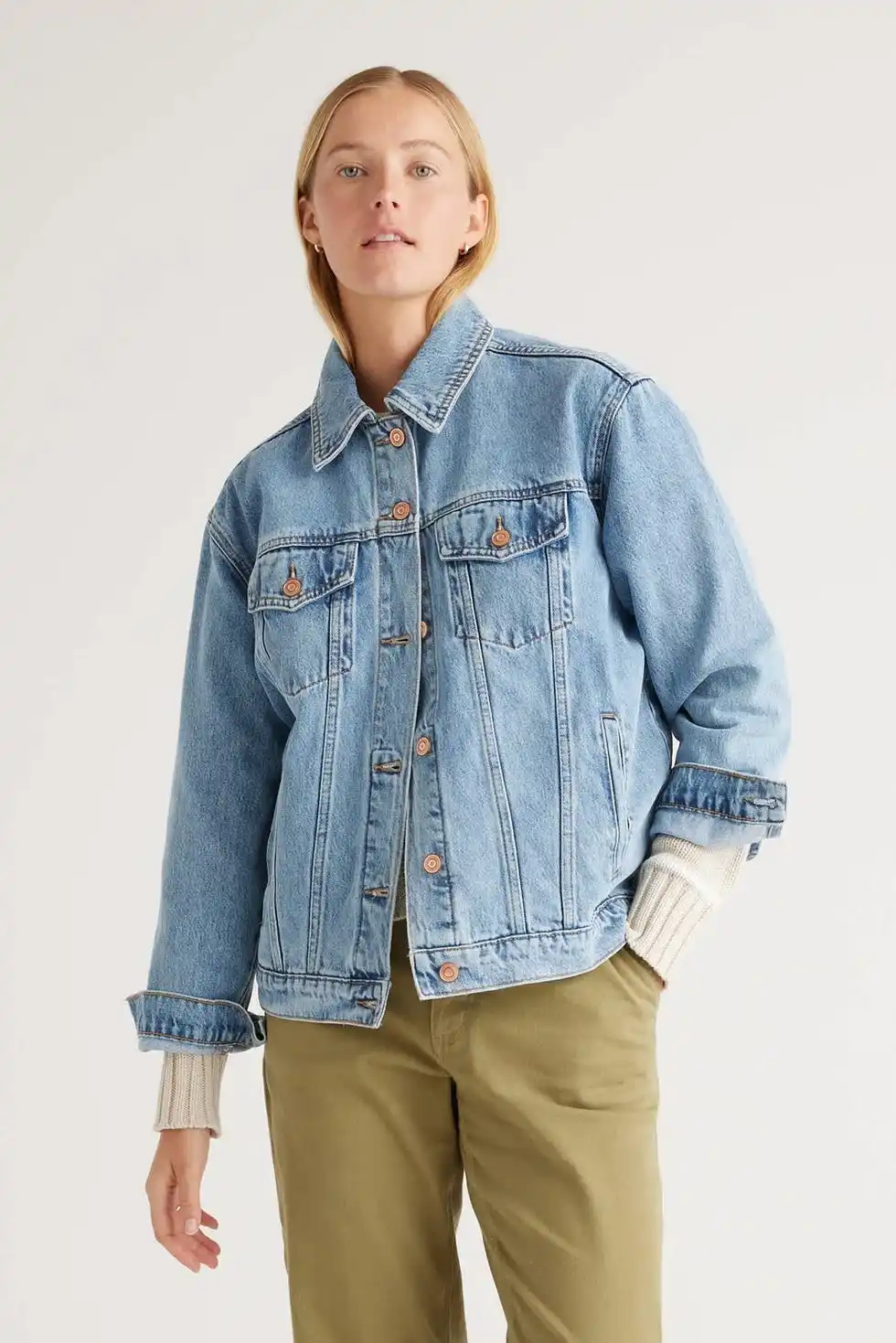 100% Organic Cotton Oversized Denim Jacket