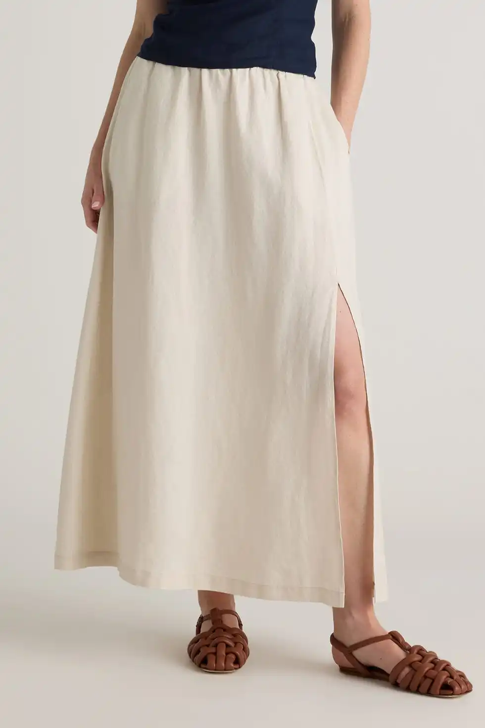 100% European Linen Maxi Skirt