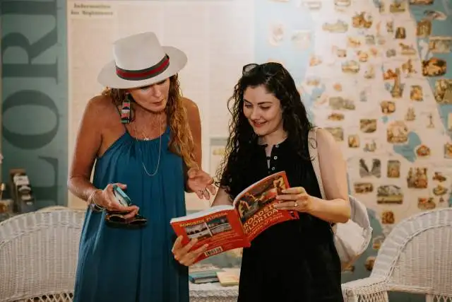 A pair of women at the Winter Park History Museum.