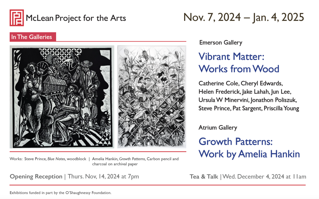 Fall/Winter Exhibitions Debut at McLean Project for the Arts