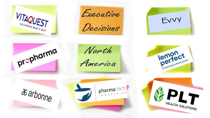 Nutrition Market People News: Pharma Tech, PLT, ProPharma, Arbonne, Evvy, Vitaquest, More