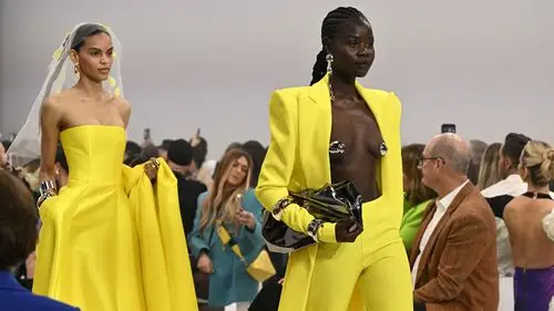 A model walks the runway during the Mariam Seddiq show during Afterpay Australian Fashion Week 2023 on May 17, 2023.