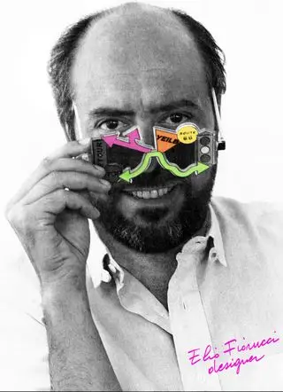 Elio Fiorucci portrait with colourful glasses