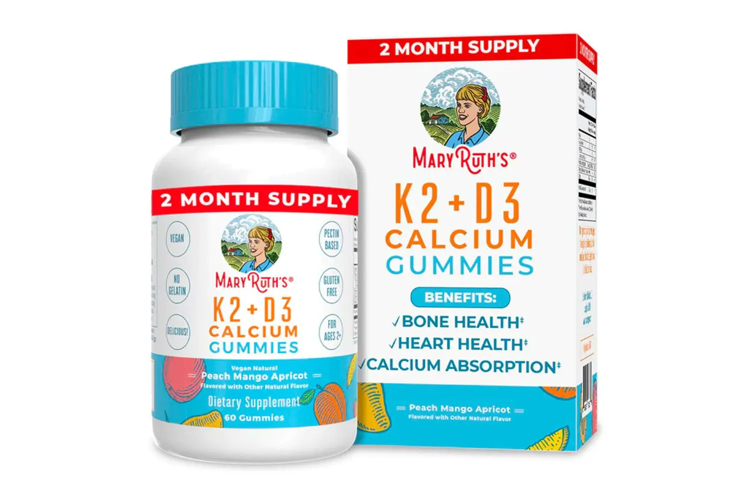 MaryRuth Vitamin D3 & K2 Calcium Gummy