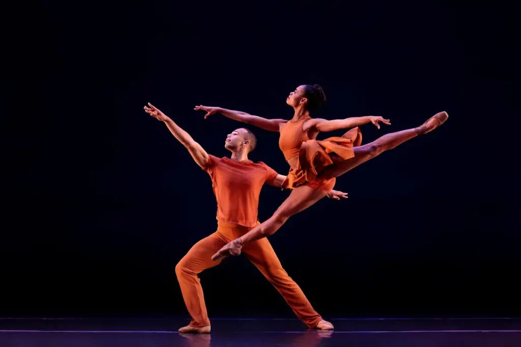 Company artists Kouadio Davis and Alexandra Hutchinson in Higher Ground. Photo by Theik Smith