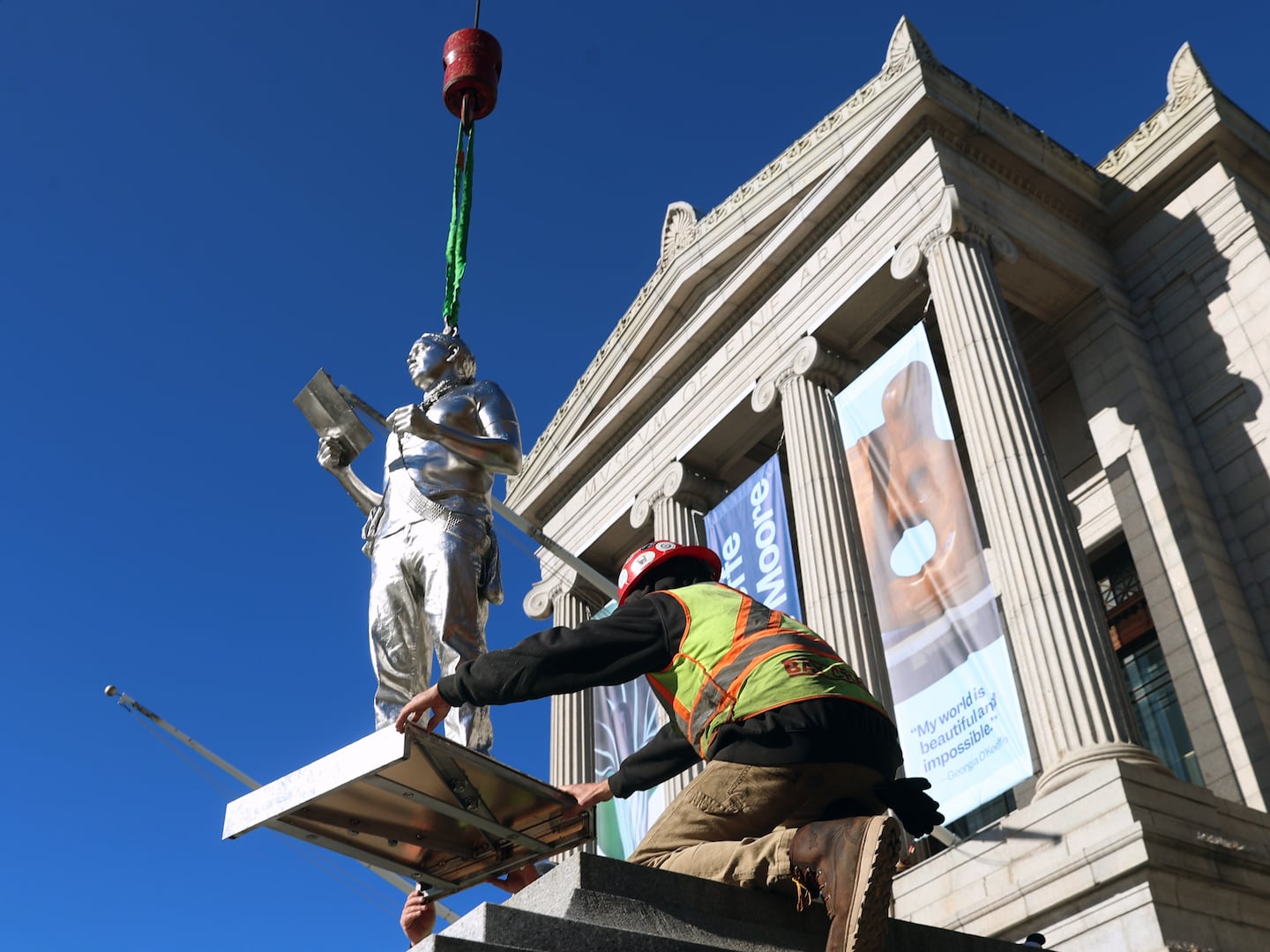 MFA installs Alan Michelson’s answer to ‘Appeal to the Great Spirit.’ ‘No one would ever take them for Native American stereotype.’