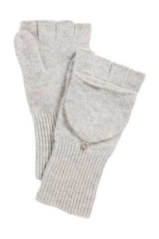 White + Warren Cashmere Ribbed Pop Top Gloves (Were $155) 