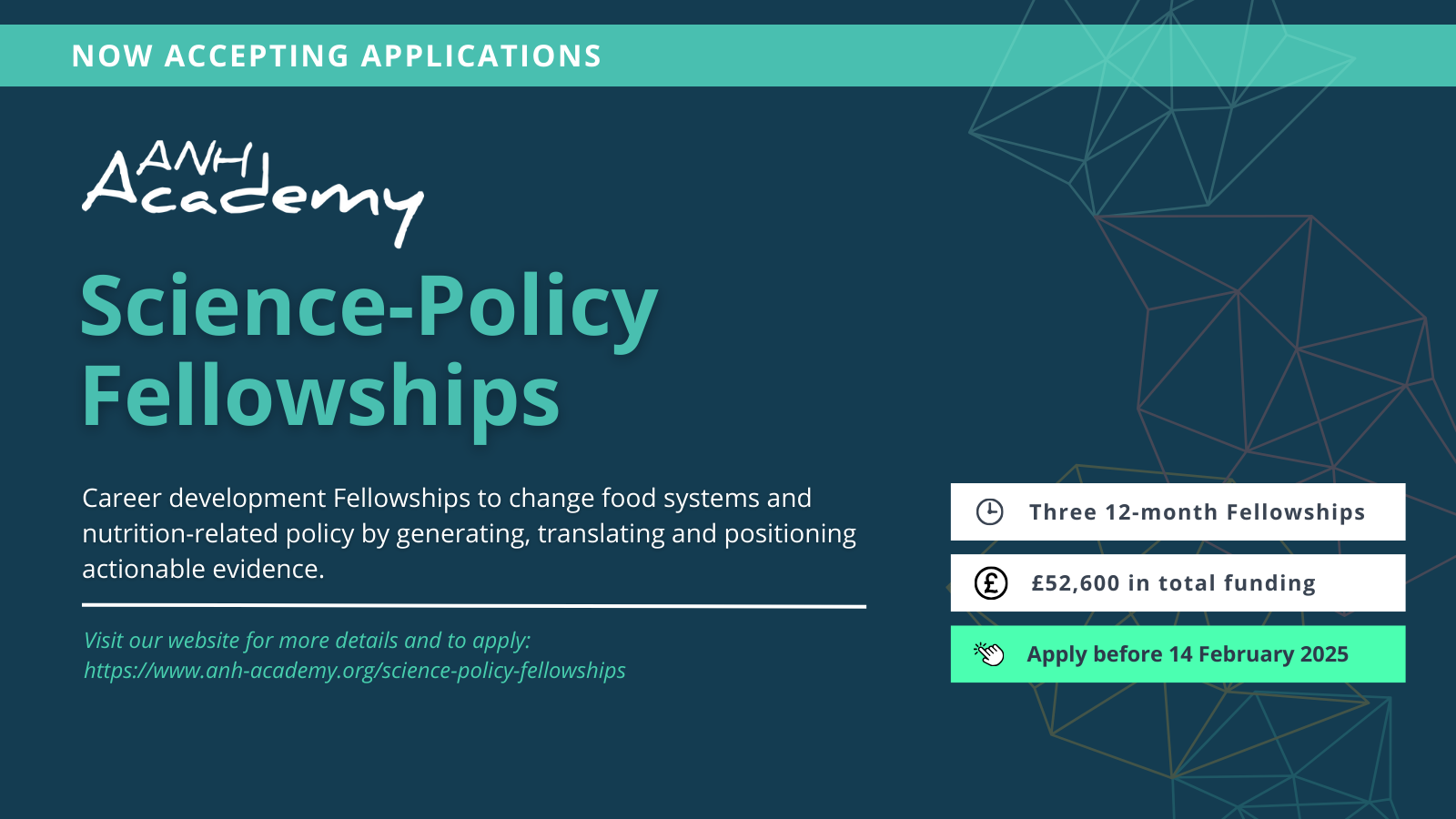 Fellowship opportunity: Agriculture, Nutrition, & Health Academy