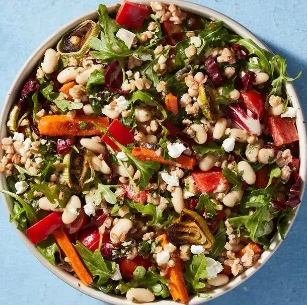 farro and white bean salad