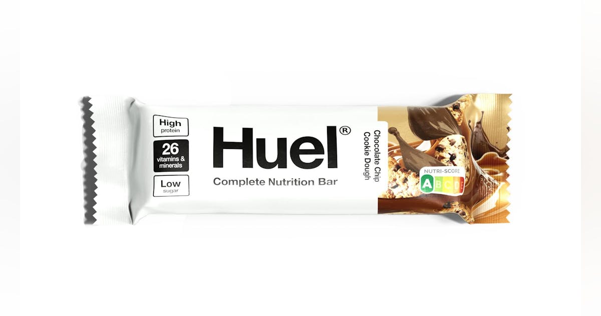 Huel Complete Nutrition Bar  Chocolate Chip Cookie Dough