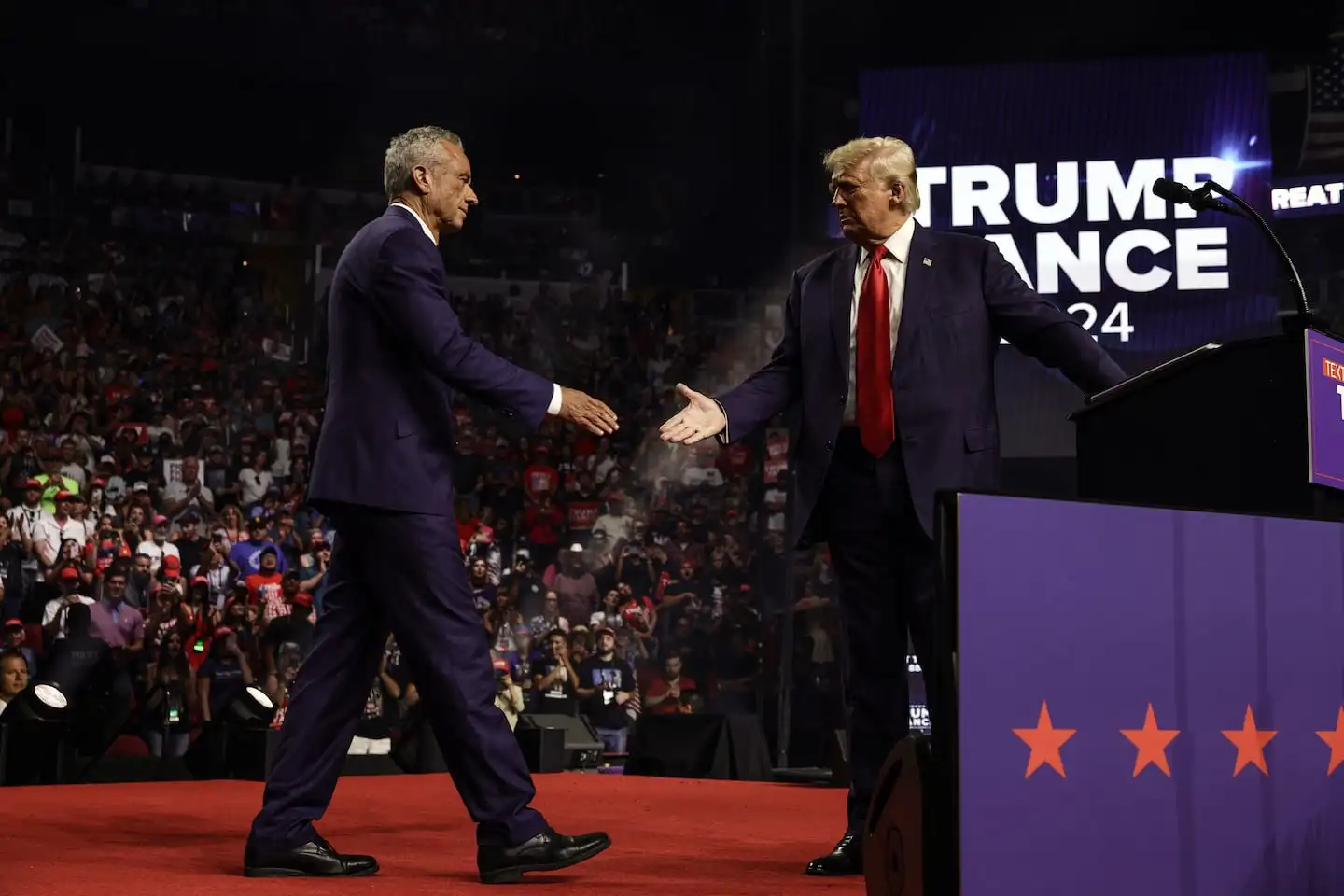 Robert F. Kennedy Jr. with Donald Trump on Aug. 23.