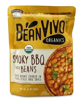 pouch of Bean Vivo smoky BBQ Pinto Beans