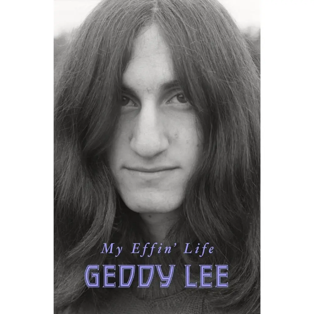 book cover with photo of Geddy Lee