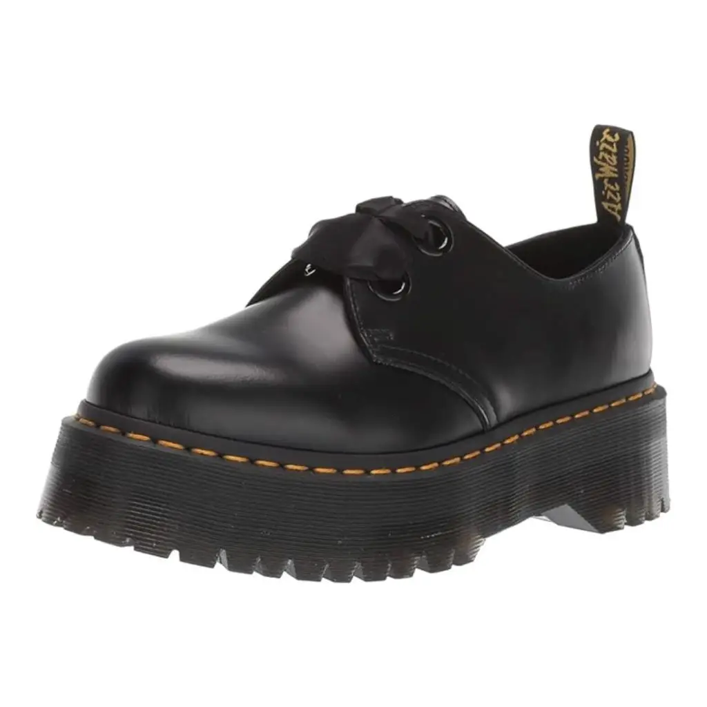 black platform oxford loafers