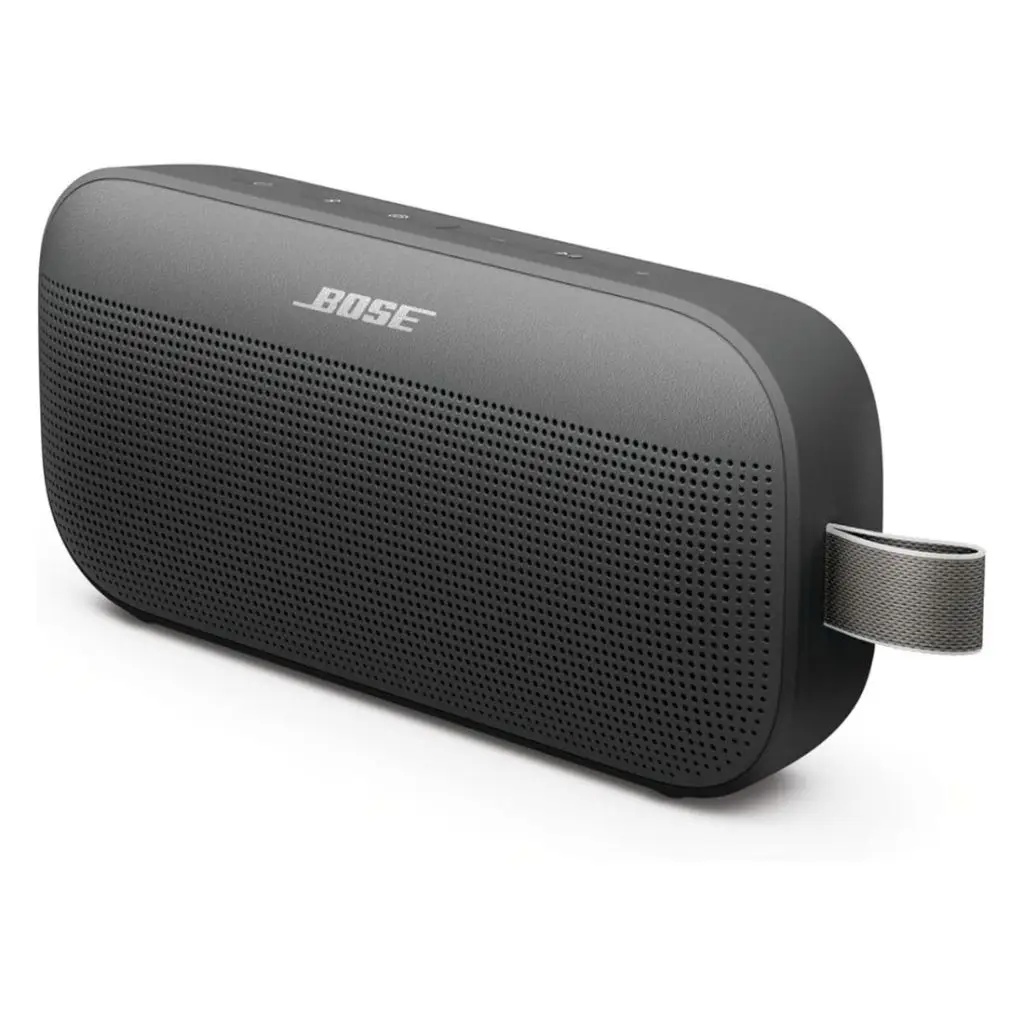 black rectangular bluetooth speaker