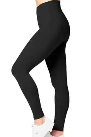  High Waisted Leggings for Women - Black Full Length Women's Leggings