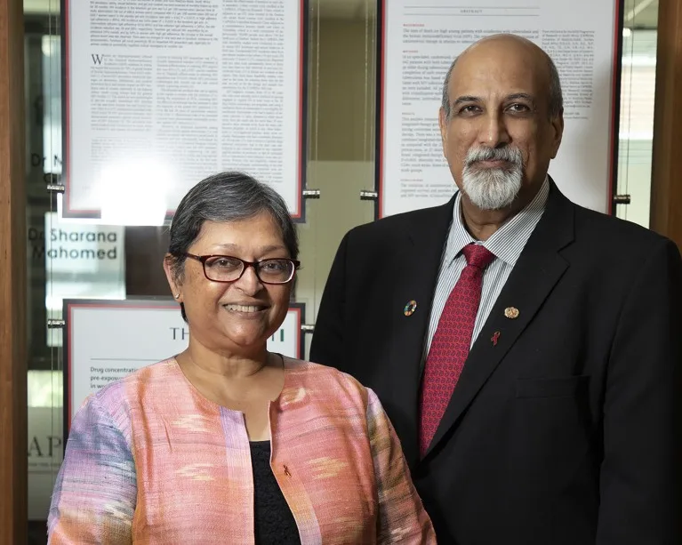 Portrait of Salim S. Abdool Karim and Quarraisha Abdool Karim.