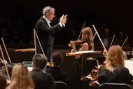 Violinist Francesca Dego performs with music director Fabio Luisi and the Dallas Symphony...