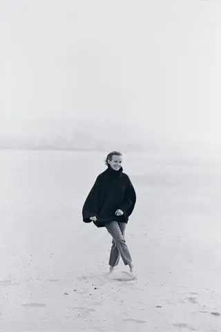 Jil Sander on a beach