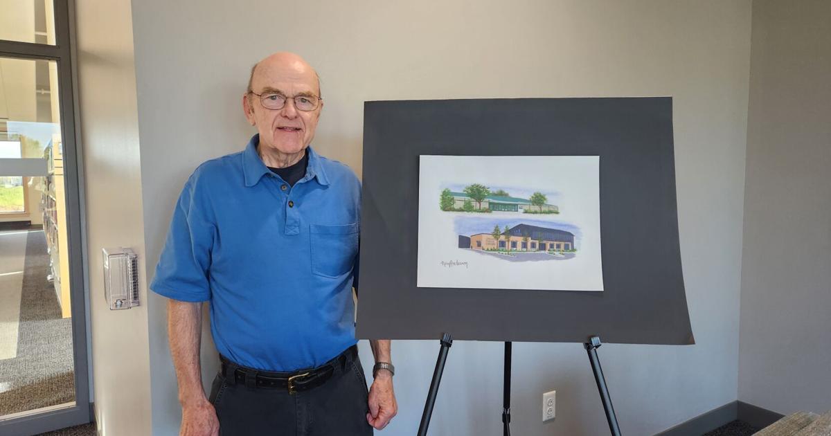 Artist Ken Anderson donates painting to Friends of the Oregon Library