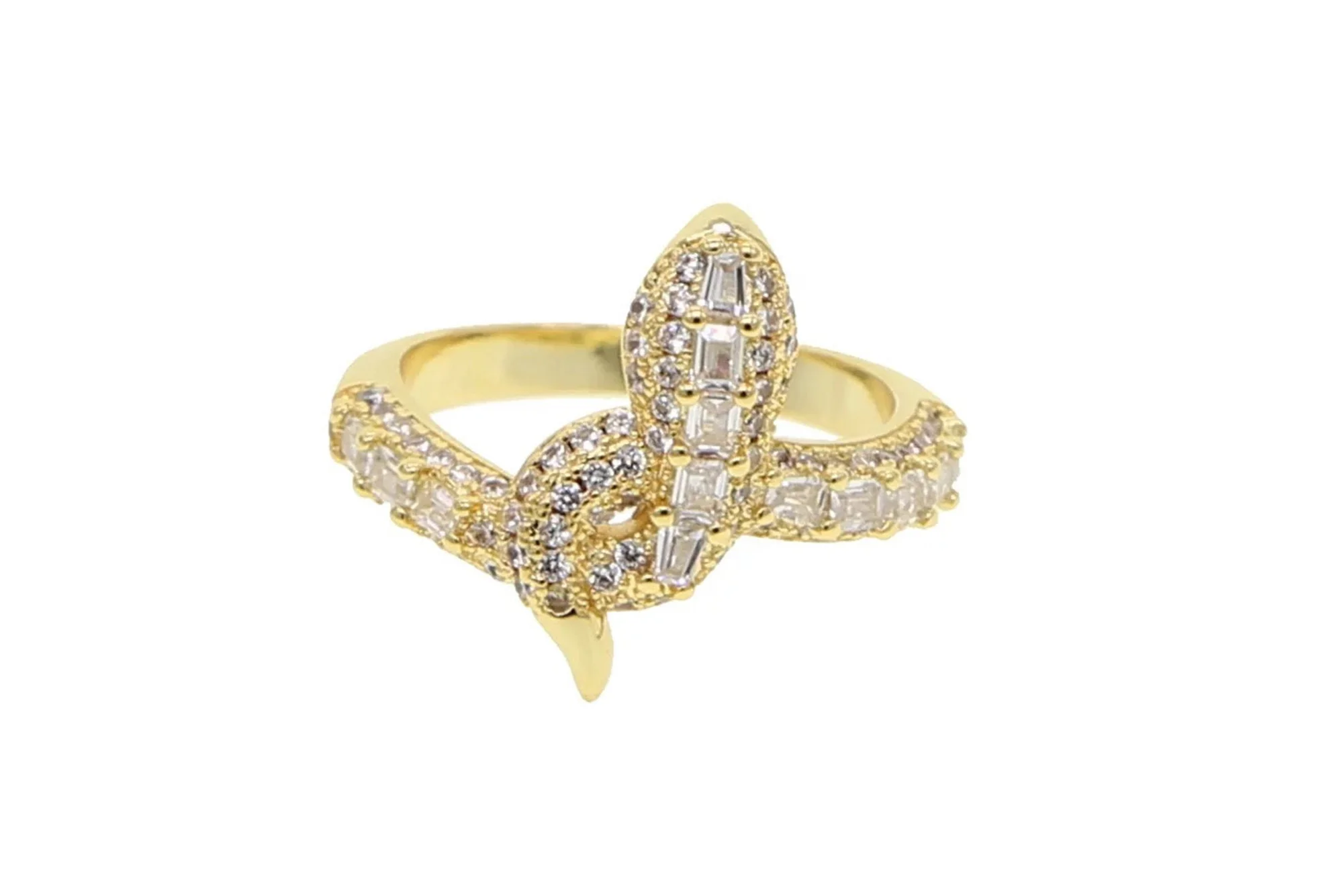 Mazin Jewels Pavé Snake Ring