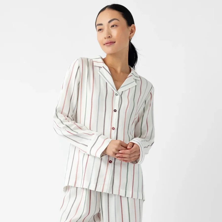 Soft Woven Long Sleeve Pajama Set