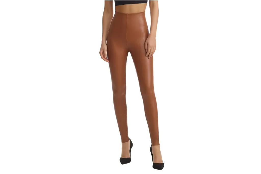 Control Top Faux Leather Leggings