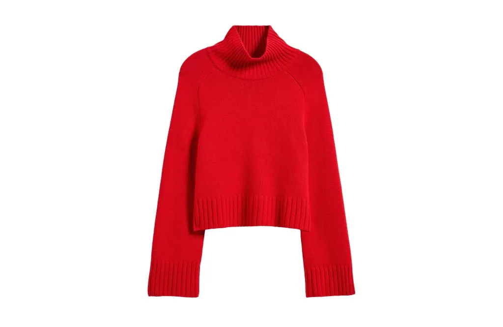 Brooke Crop Cashmere Turtleneck Sweater