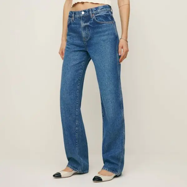 Reformation Val 90s Mid Rise Straight Jeans