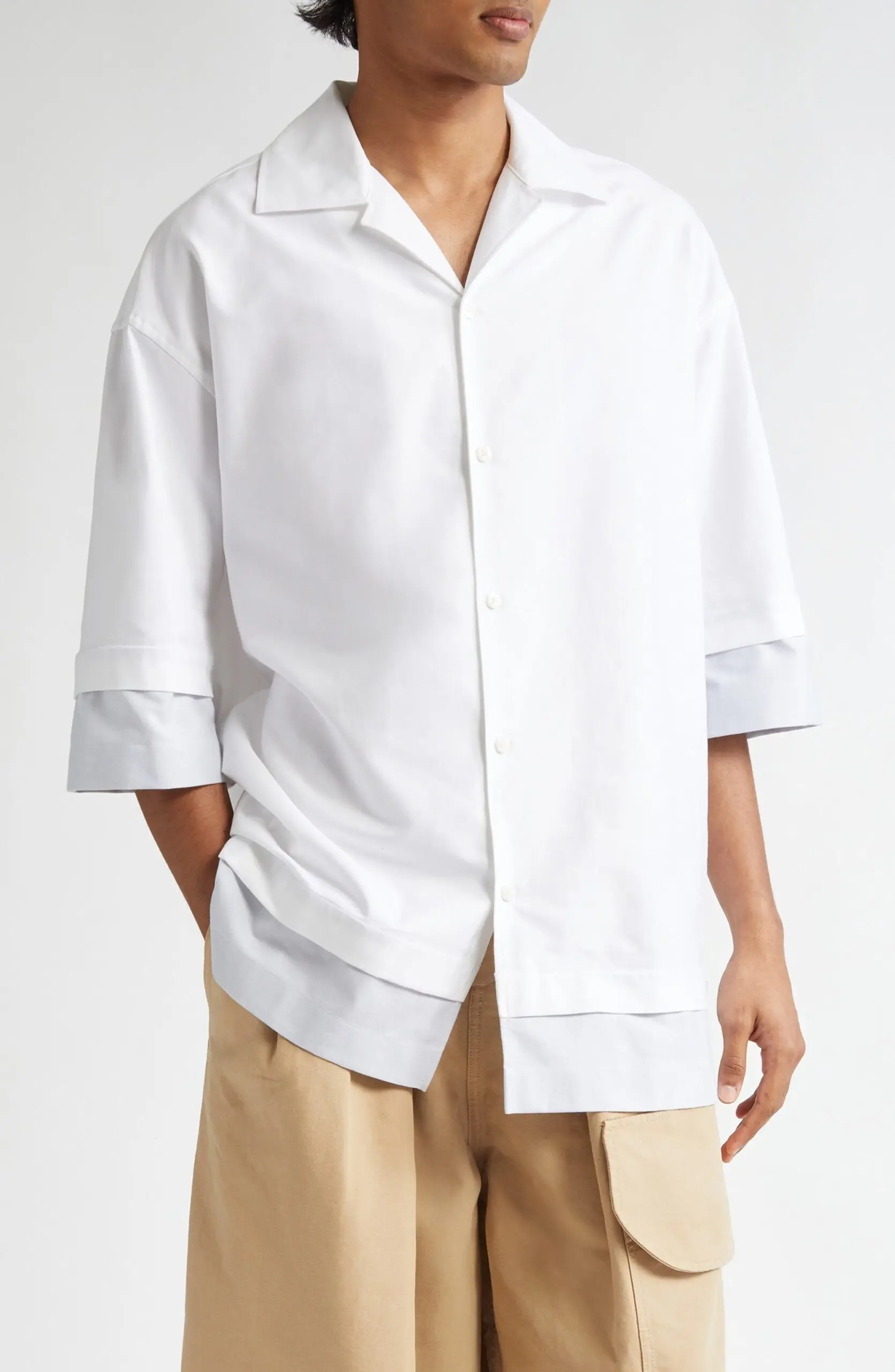 JW Anderson Double Layer Oversize Camp Shirt