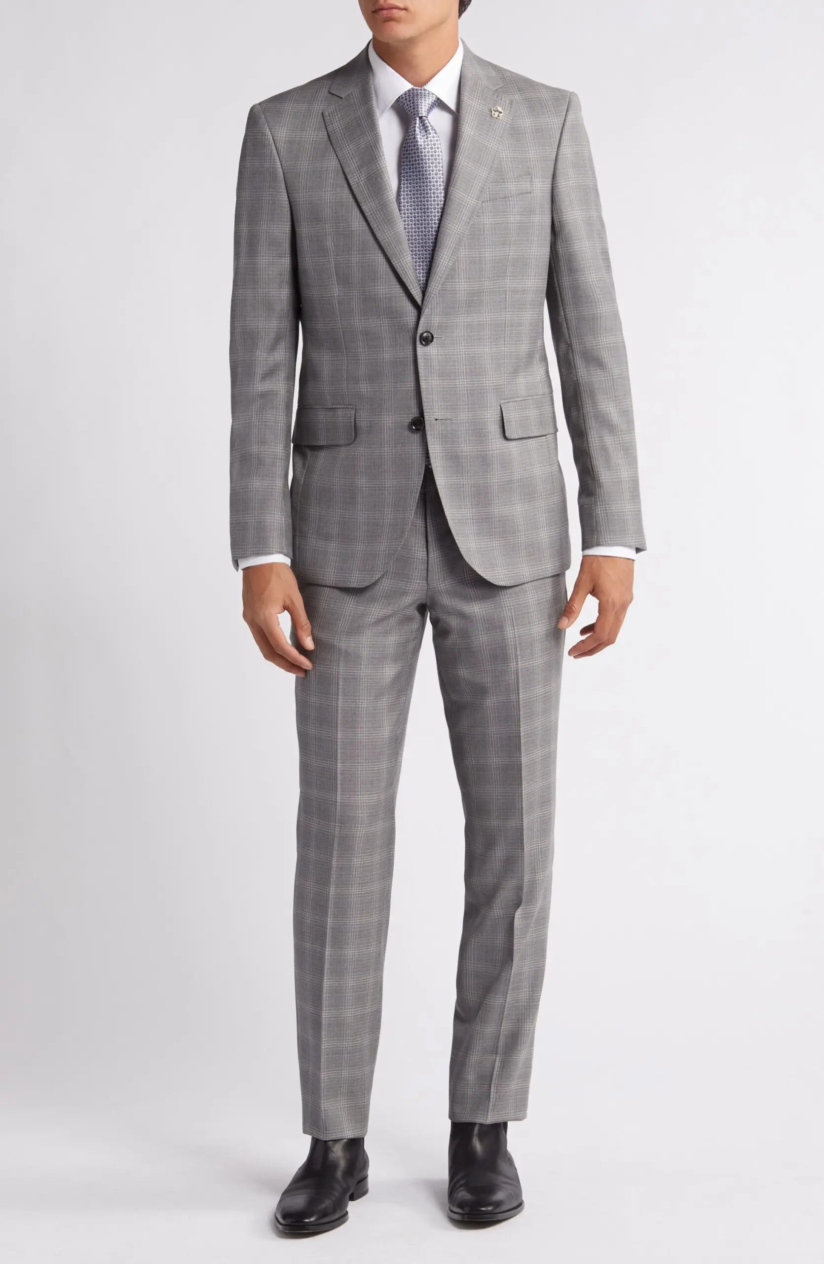 Ted Baker Jay Slim Fit Plaid Wool Suit