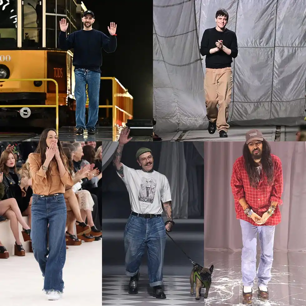 models showcasing casual and streetwear fashion on a runway and in a public setting