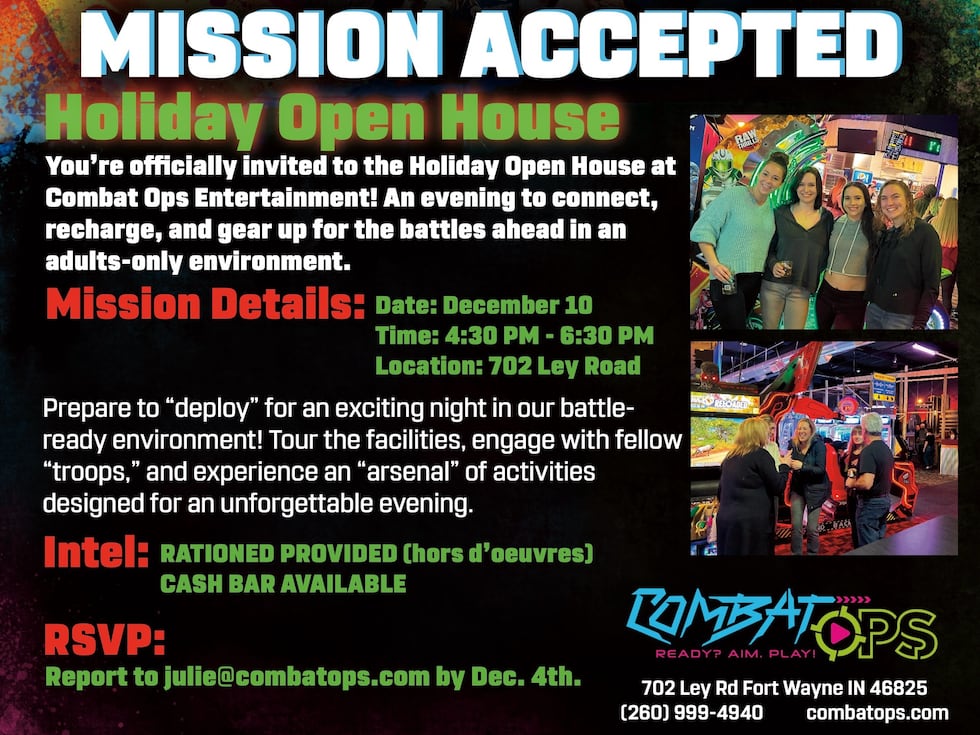 Combat Ops Entertainment for the Holidays (Kids & Adult Options)