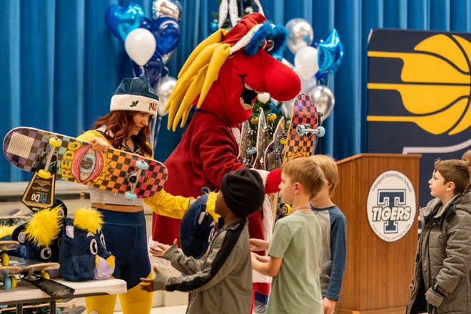 Pacers Sports & Entertainment Big Toy Giveaway at Tekoppel Elementary School