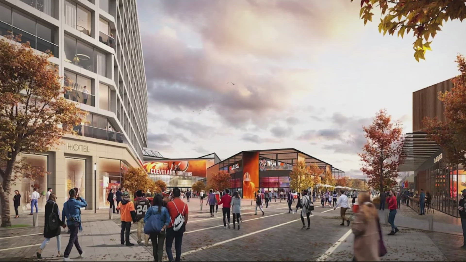 Cleveland Browns release new images for entertainment district surrounding Brook Park domed stadium