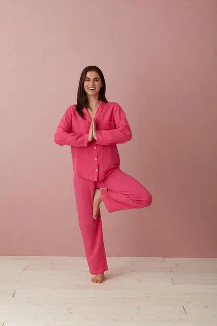 Linen pyjamas, £148, The Secret Linen Store