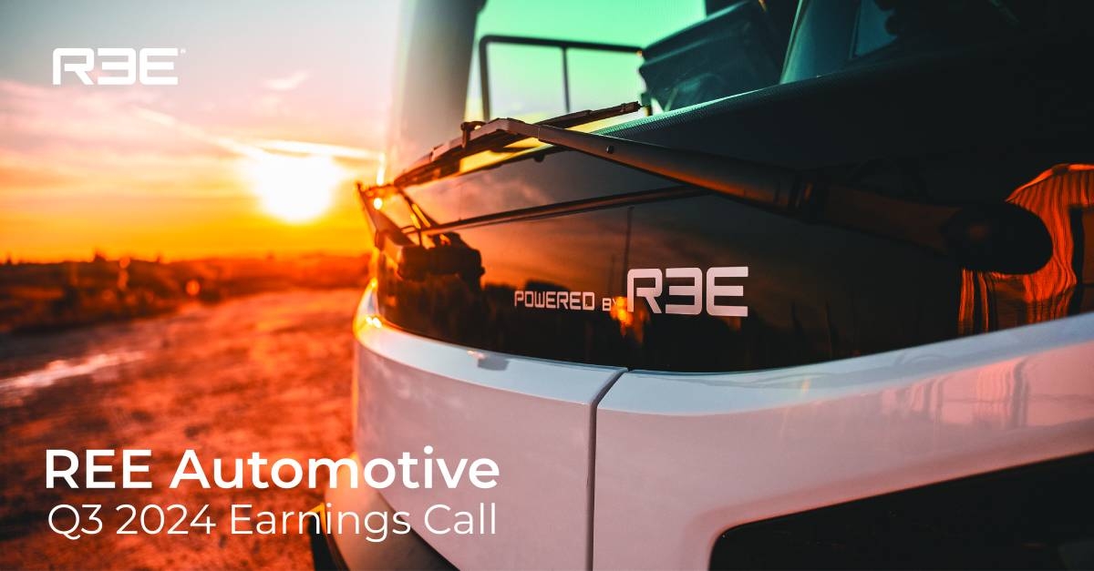 REE Automotive Reports Q3 2024 Results: Reservations Surge by 230% as Production Begins and Liquidity Increases, Reaffirming BoM Breakeven Target for H2 2025