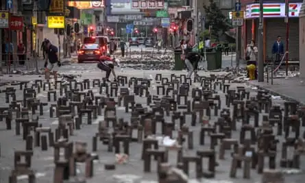 Hong Kong after the anti-government protests, November 2019.