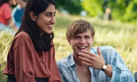 Ambika Mod and Leo Woodall as Emma and Dexter in Netflix’s One Day.