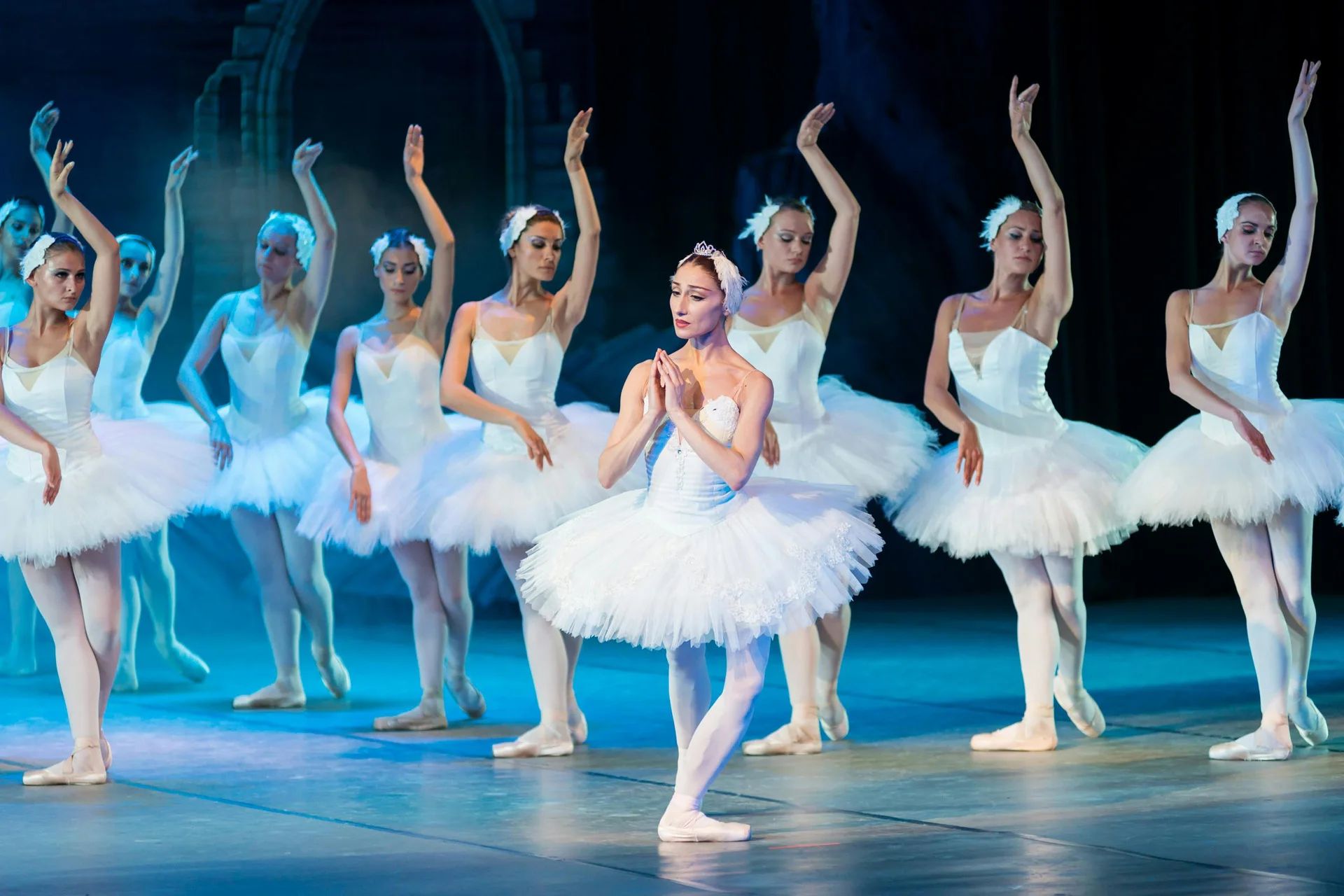 Ballerinas performing on stage