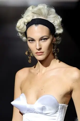 Dolce Gabbana S/S 2025 runway Show featuring Madonna wig