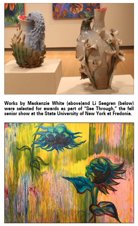 Two Fredonia students earn awards for artwork in fall senior show